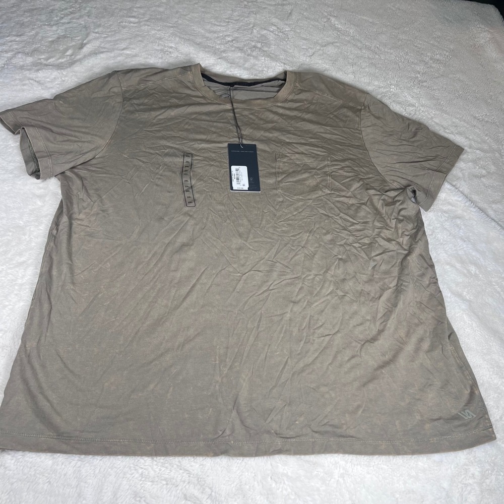 UA Essential Pocket Tee Custom Dyed XX-Large Olive Green‎ Cotton Modal Blend NWT